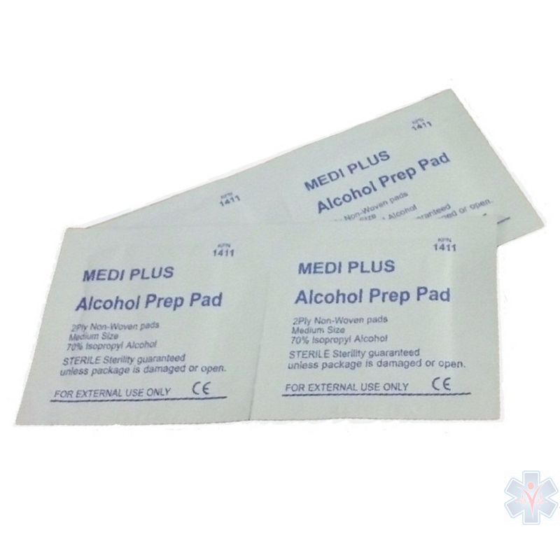 Alcohol Prep Pad - Medi Plus 100 units